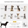 PawHut Travel Pet Stroller for Dogs, Cats, One-Click Fold Jogger Pushchair with Swivel Wheels, Braket, Basket Storage, Safety Belts, Adjustable Canopy